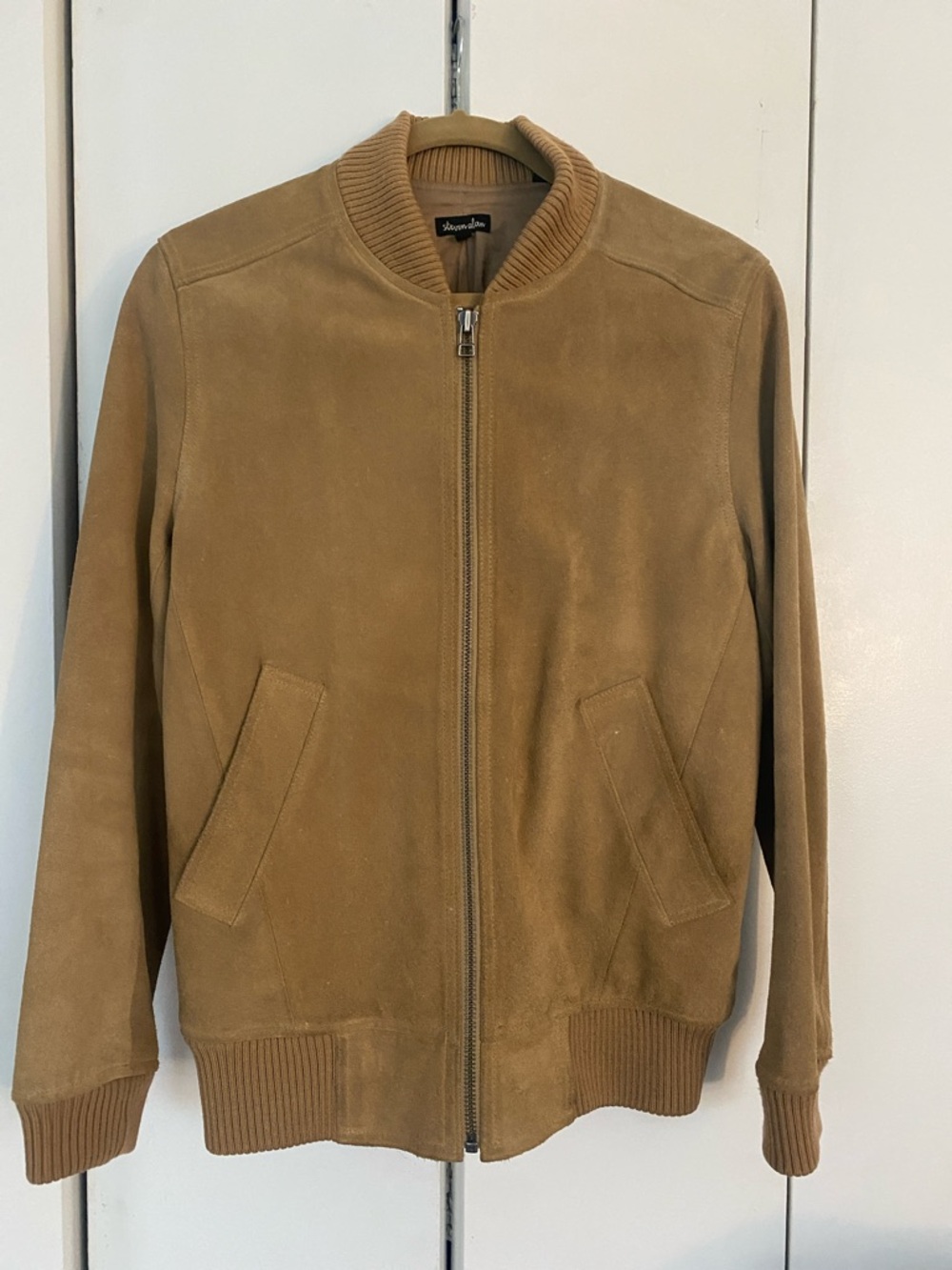 Steven Alan Suede Bomber Jacket - Tan